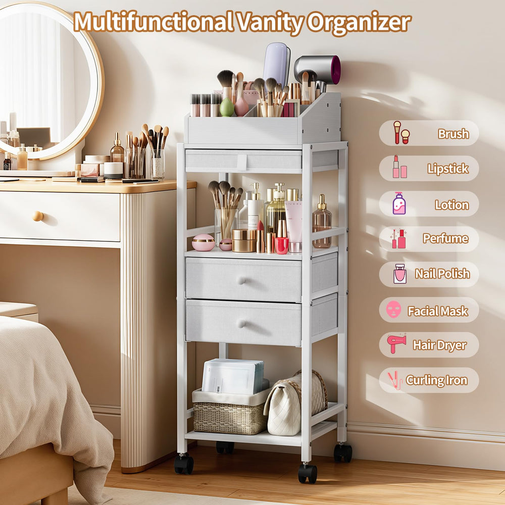 Luxspire organizador cosméticos y skincare compacto, ideal para escritorio o tocador pequeño.