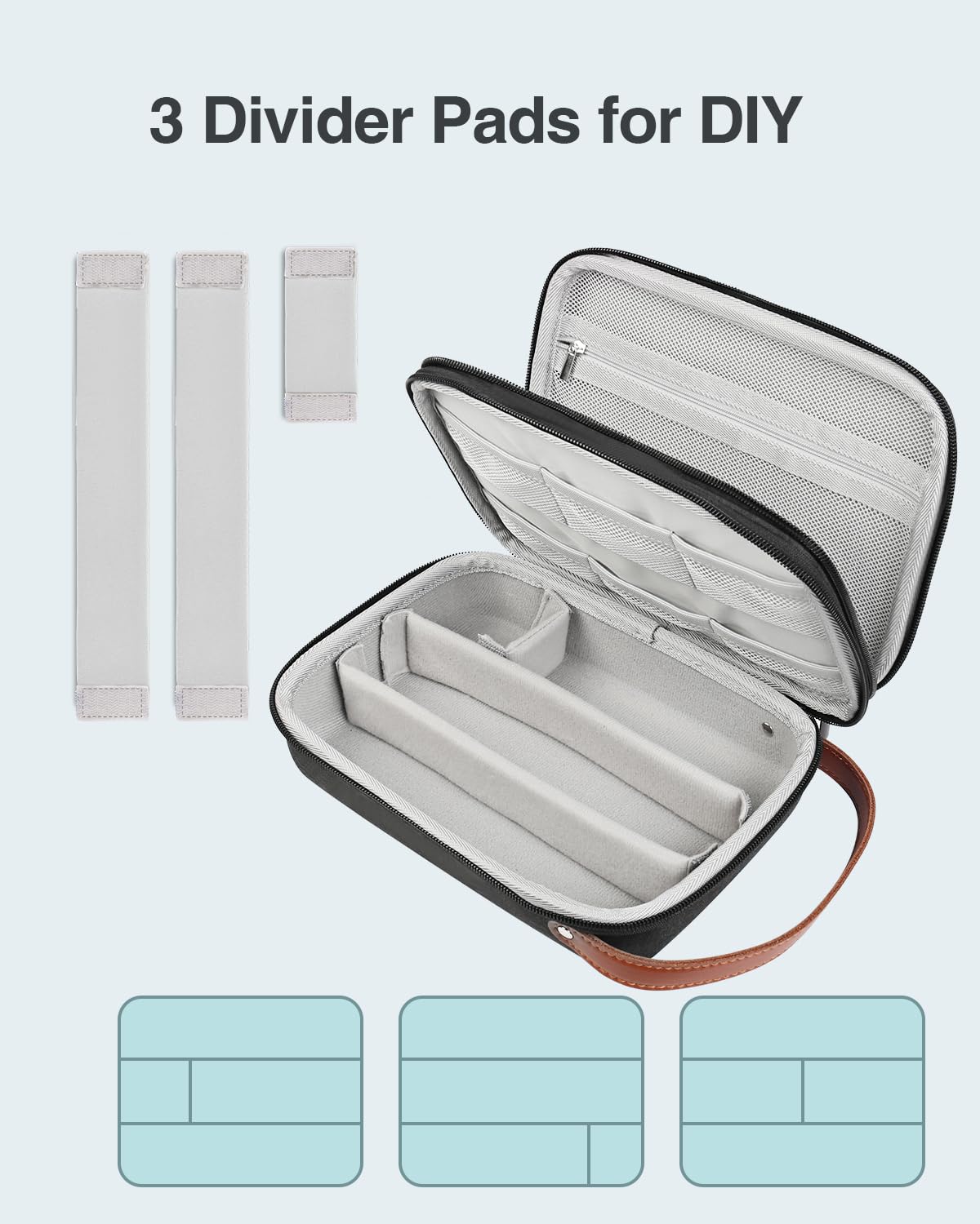 Luxtude estuche doble capa con divisiones para ordenar