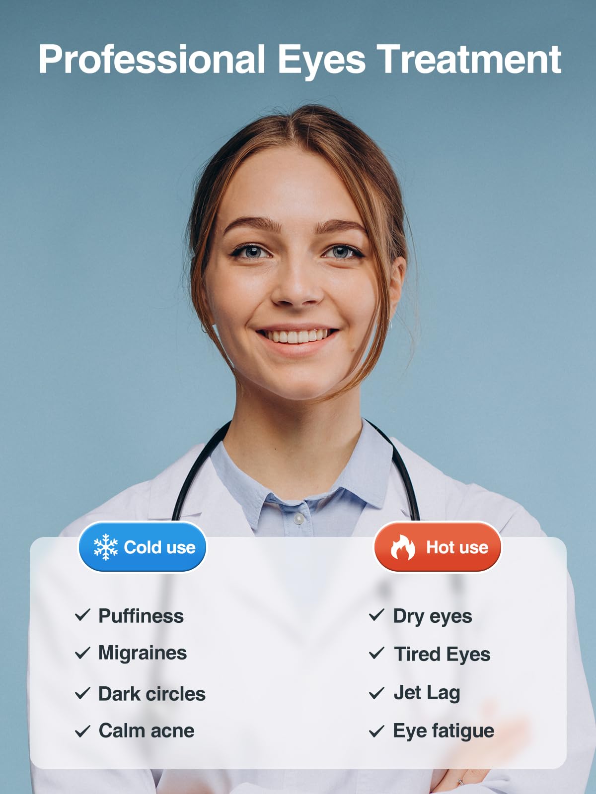 Luxtude máscara gel ojos calor, para relajación tras el día