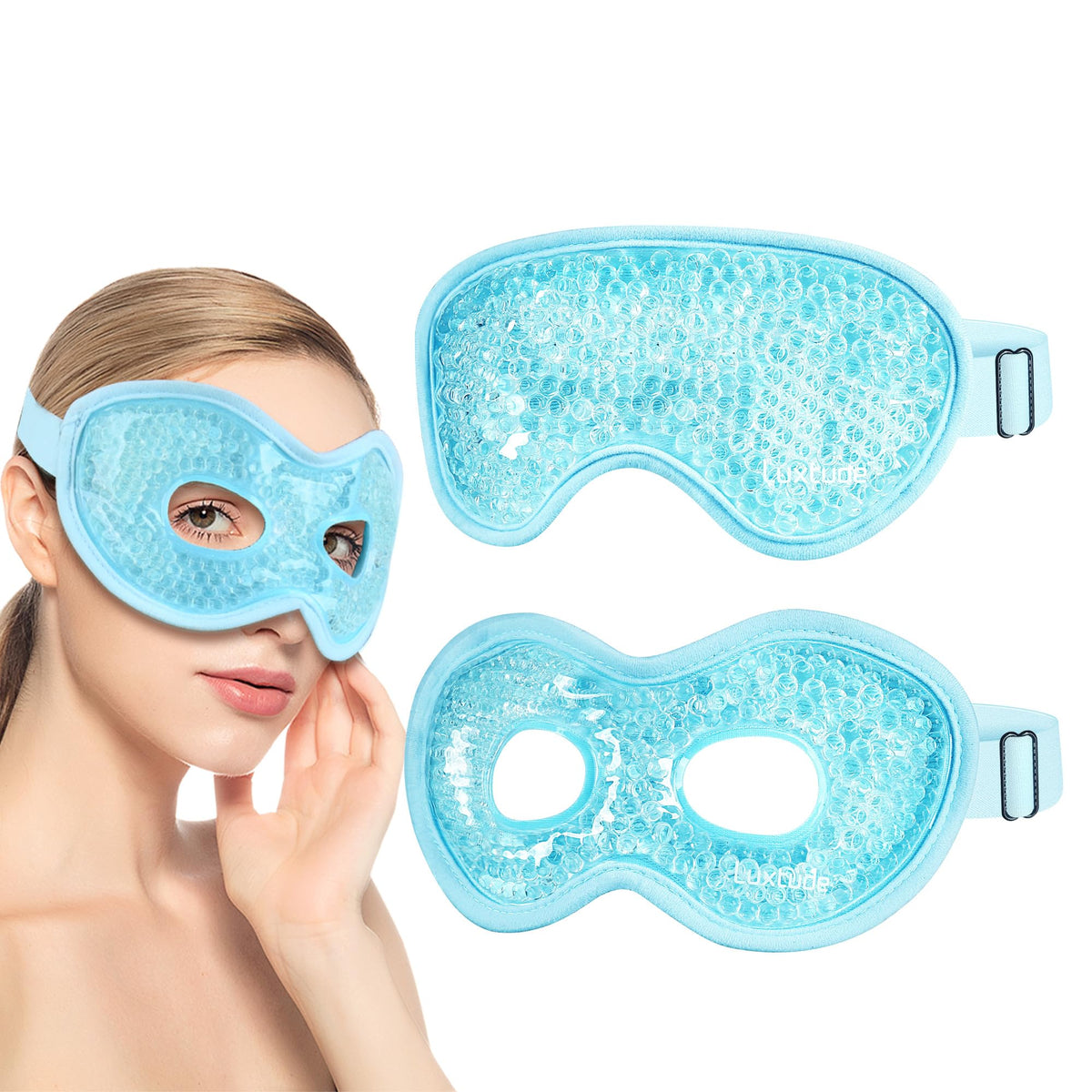 Luxtude máscara gel ojos frío, para relajación y descanso nocturno