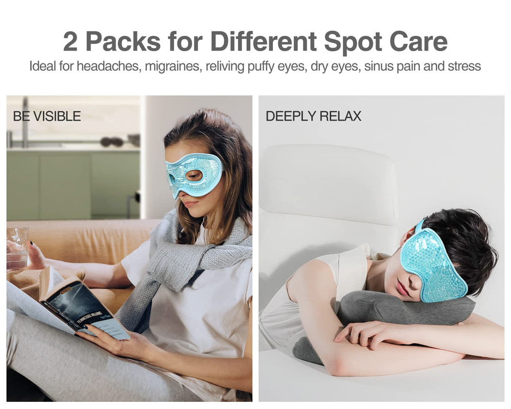 Luxtude pack doble máscara gel ojos para mayor versatilidad en casa
