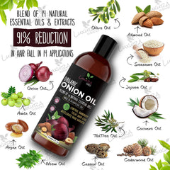 Luxura Sciences Aceite de Cebolla, etiqueta de ingredientes, enfoque en nutrición del cuero cabelludo.