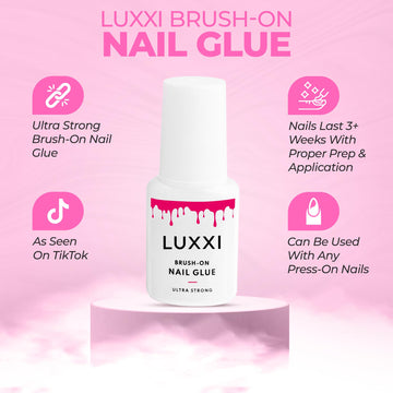 LUXXI pegamento para uñas acrílicas, compatible con distintos tipos