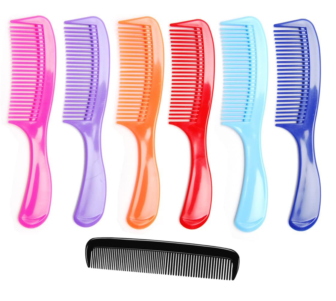 LUXXII conjunto de 6 peines redondos con mango color para un peinado preciso y suave.