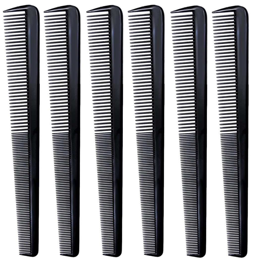 Peine LUXXII para barba de 7,5 pulgadas negro, ideal para peinar barba y bigote.