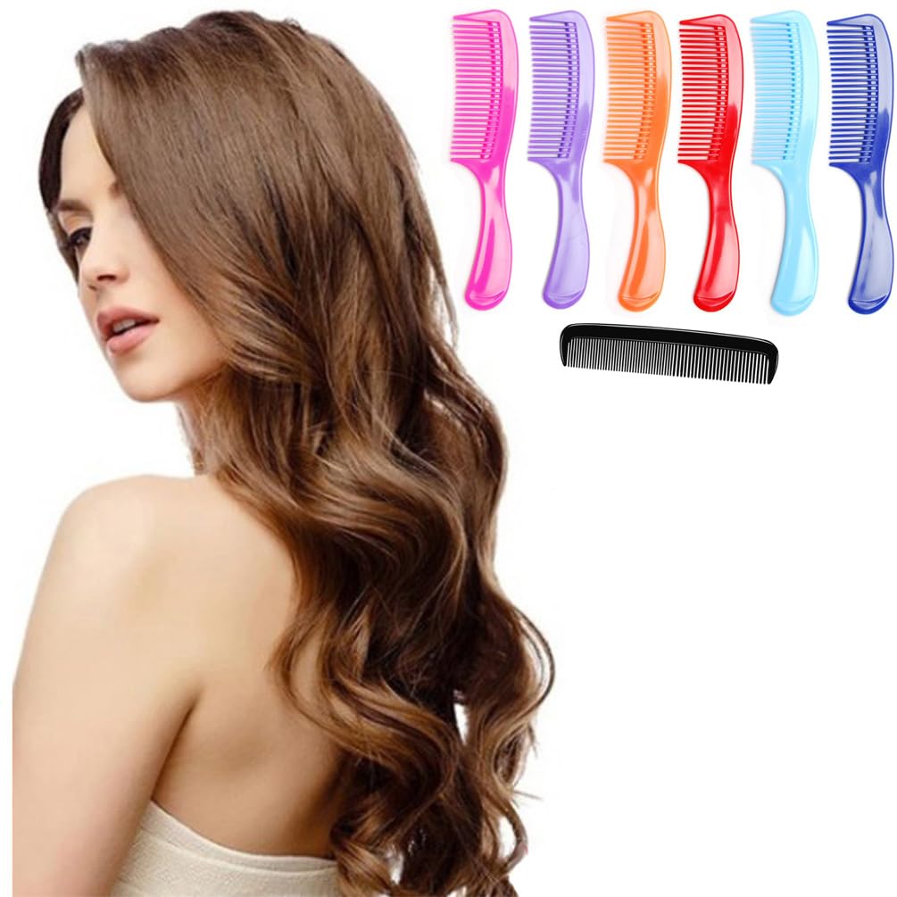LUXXII peine redondo de 8 pulgadas con mango colorido para desenredar sin esfuerzo.