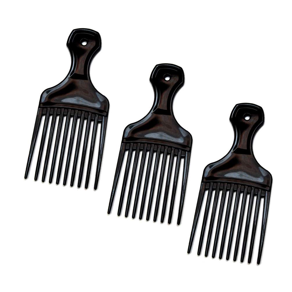 Luxxii tres-pack peines afro, útil para desenredar con suavidad.