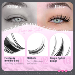 Lvmixwig agrupaciones espigas de 14 mm para ojos llamativos
