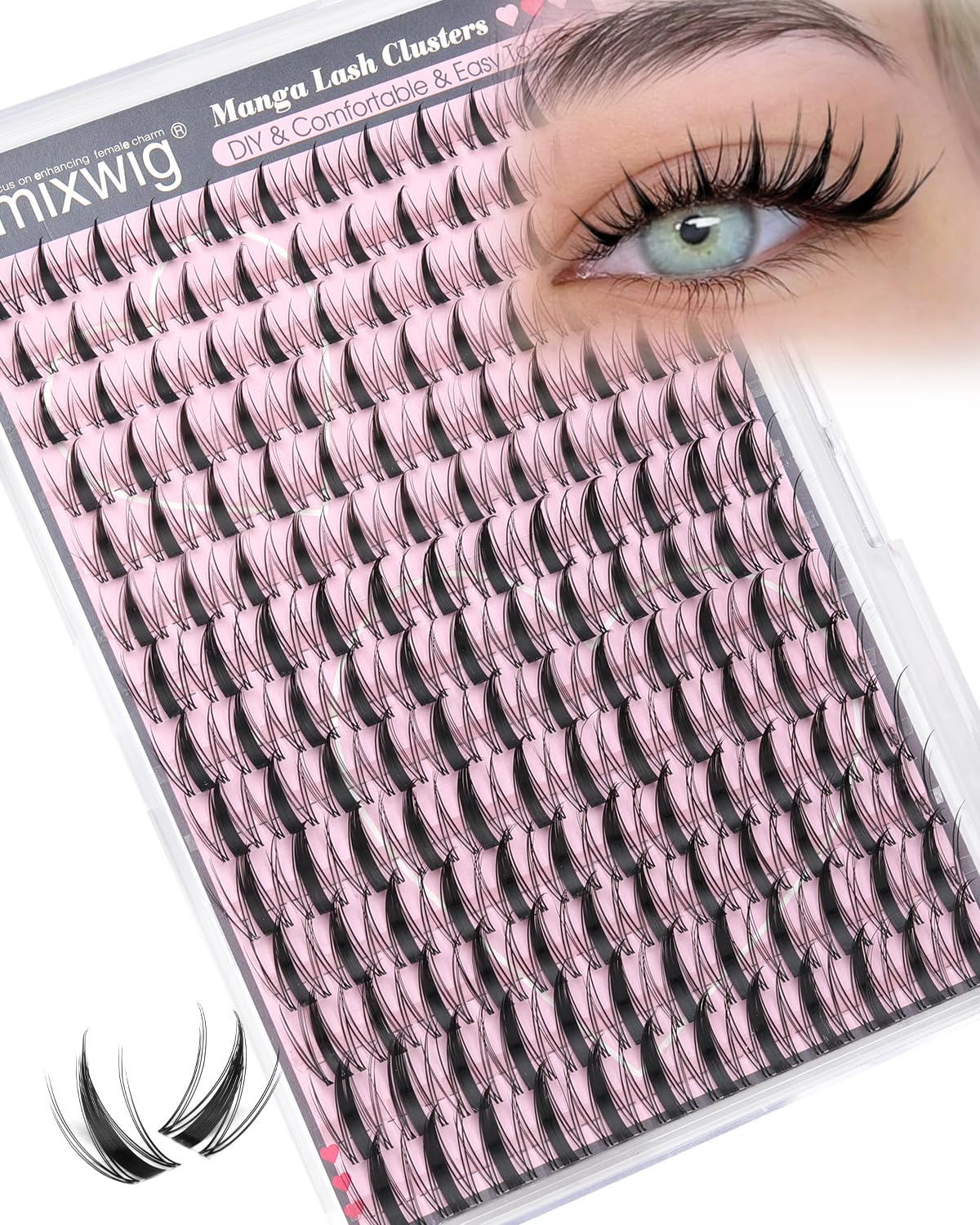 Pestañas manga de Lvmixwig para look de temática anime