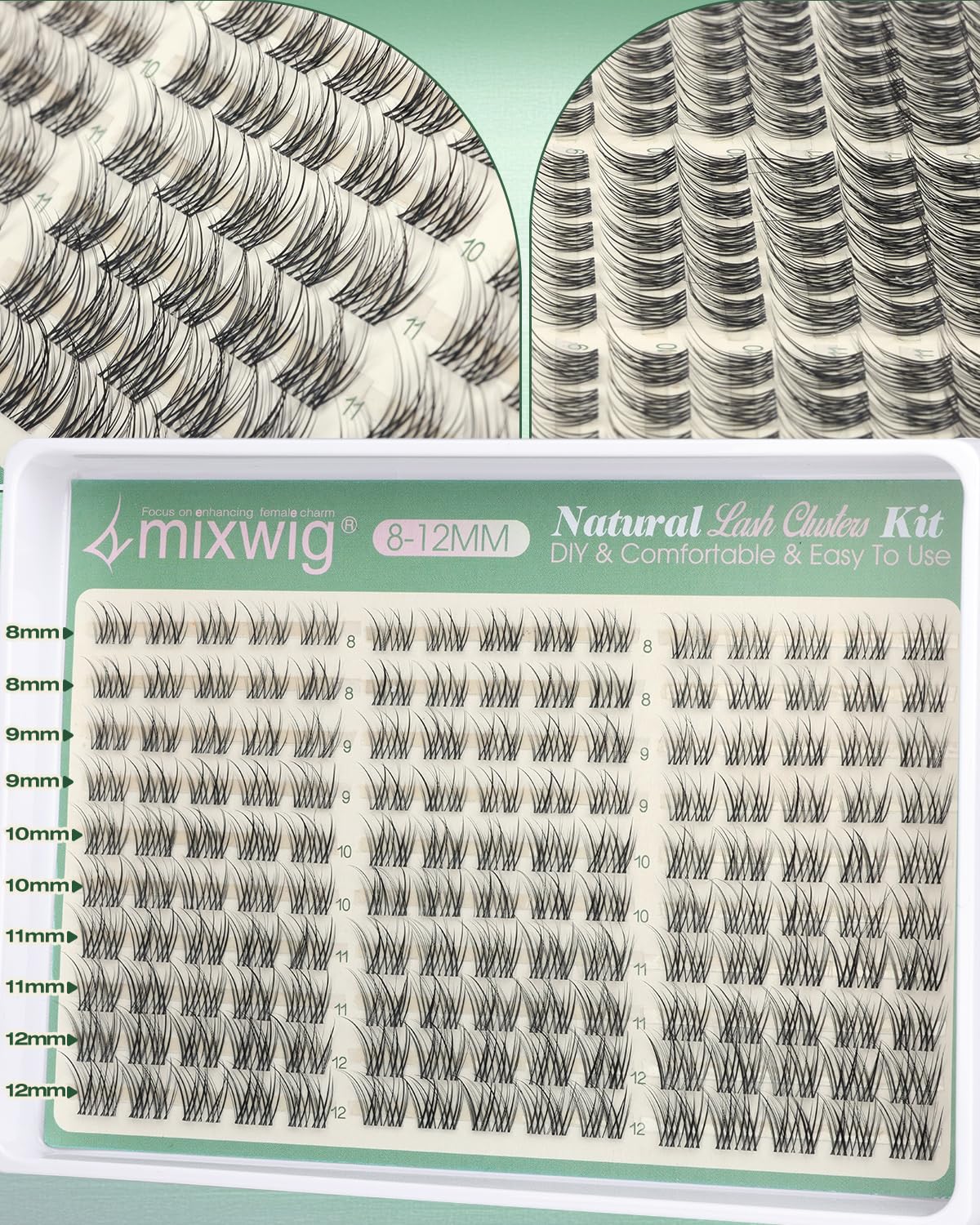 Lvmixwig: pestañas reutilizables con cuidado adecuado.