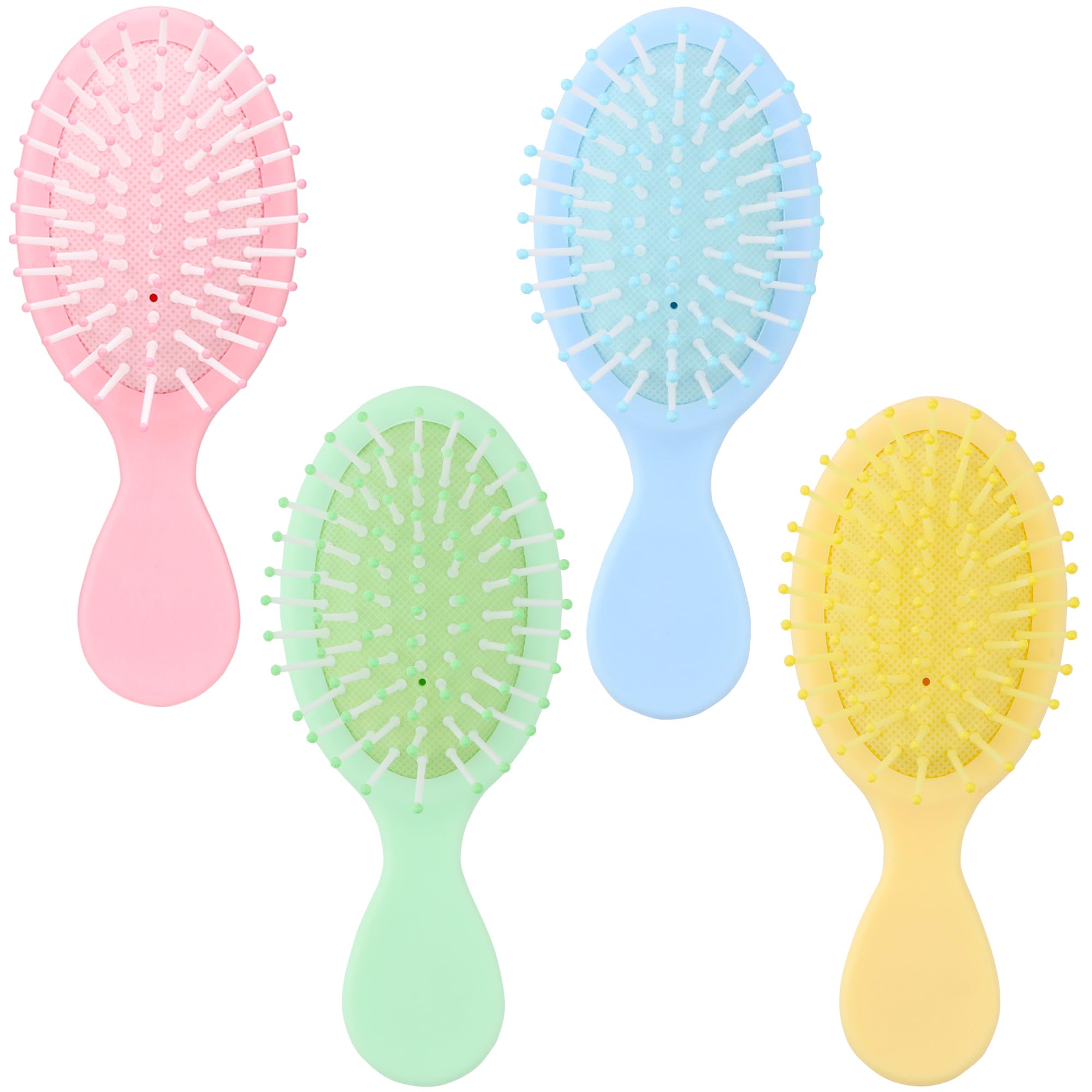 LVYOUIF pack de 4 cepillos mini: desenreda suavemente el pelo mojado, ideal para viajes