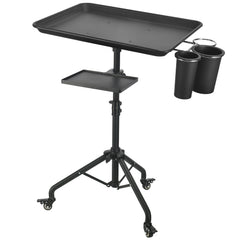 LWADALN carrito móvil con bandeja de aluminio y superficie amplia para herramientas.