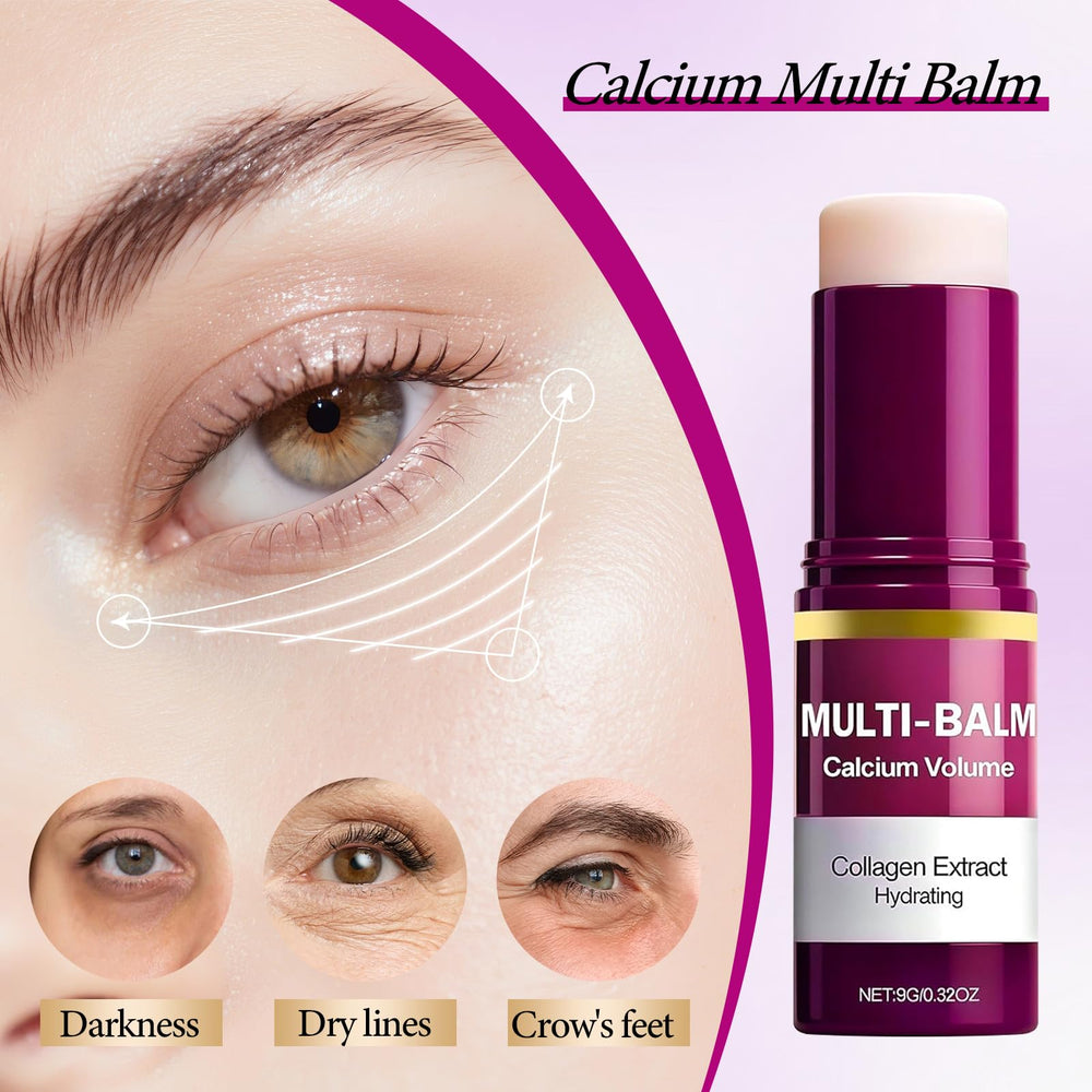 LWei Blvef Calcium Multi Balm Stick on the face and neck delivers soft hydration.