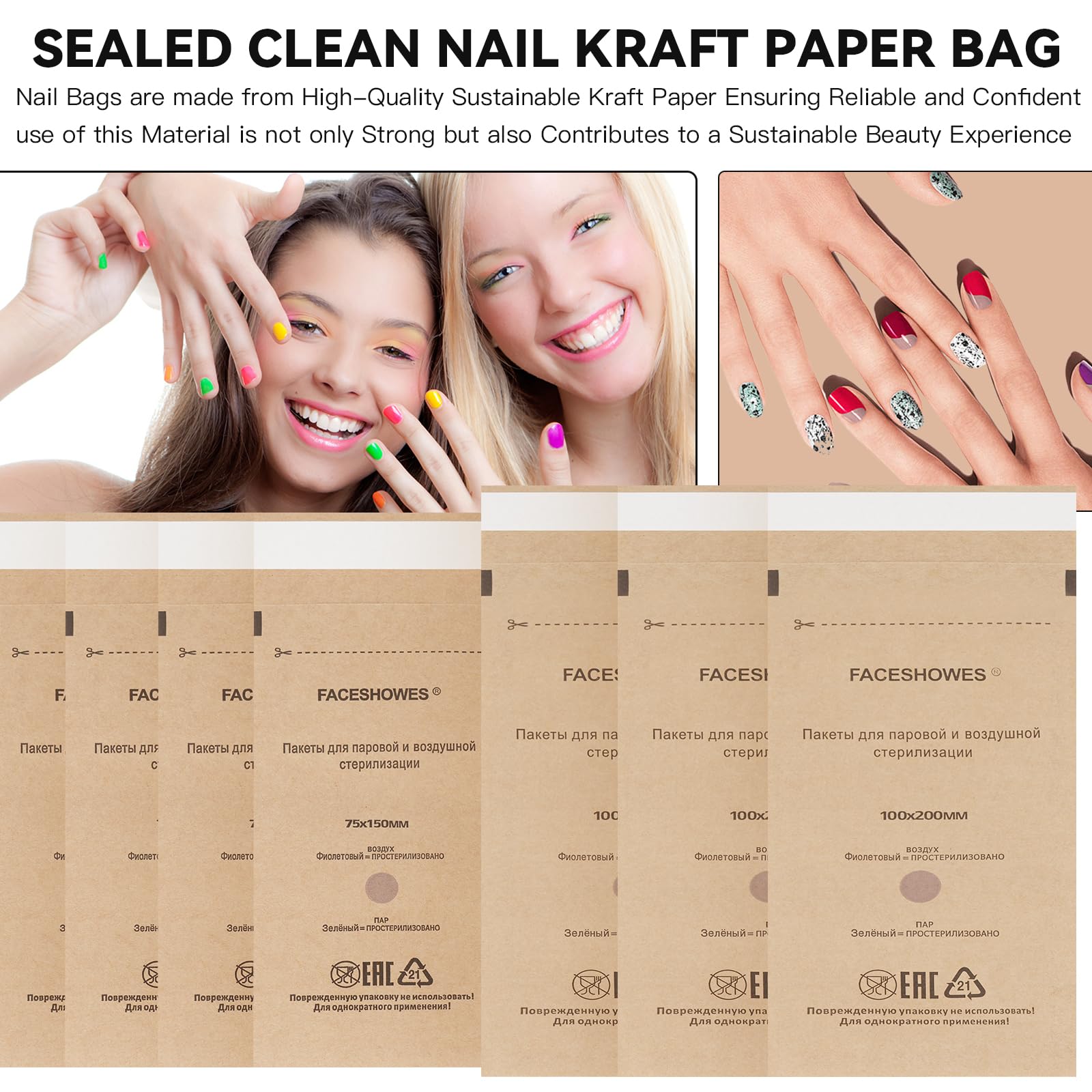 LXIANGN bolsa de esterilización kraft 100x200 para herramientas de manicura