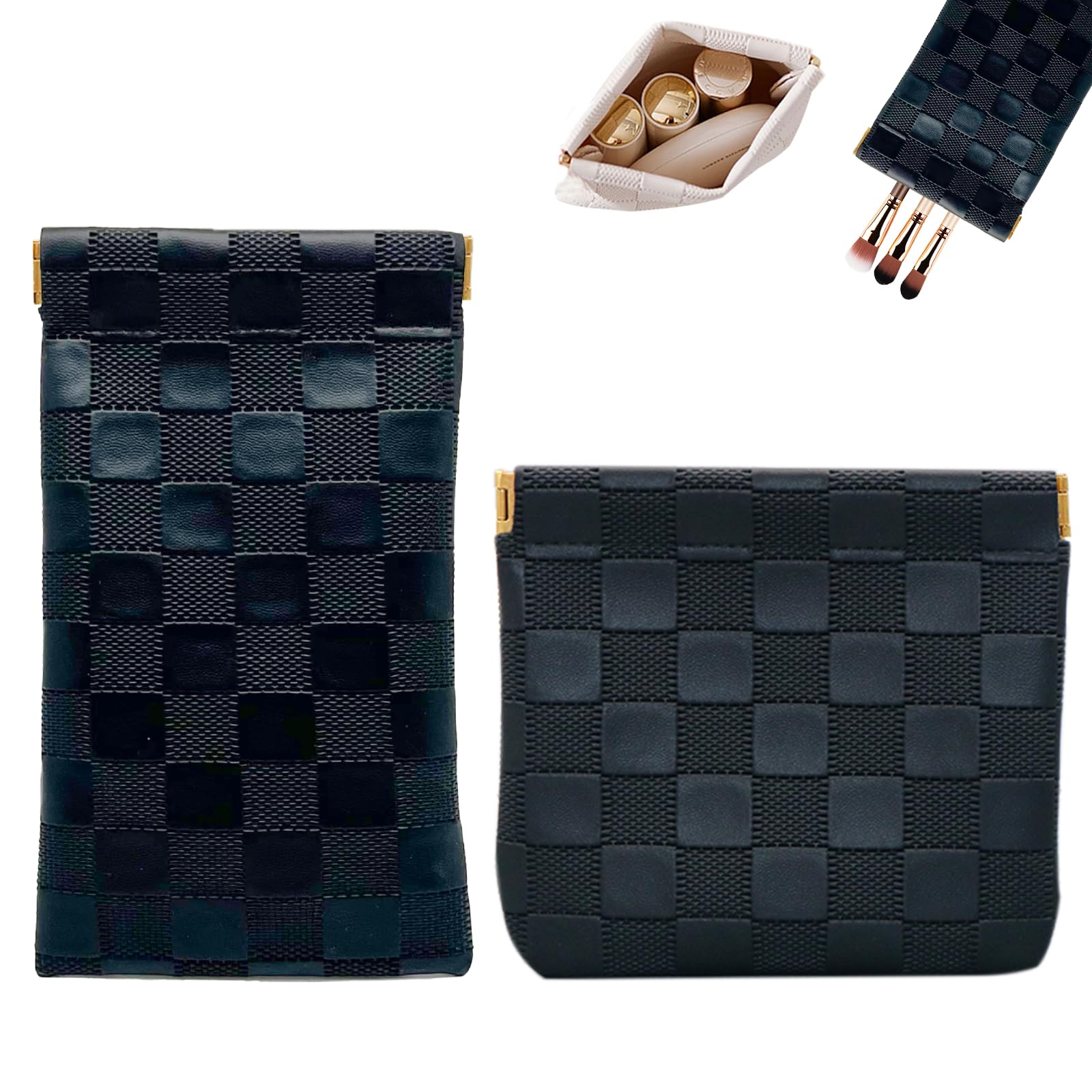 LyBlissor bolsa de maquillaje de bolsillo, perfecta para cosméticos pequeños.