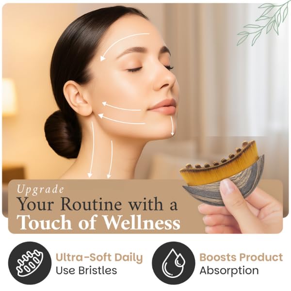 Cepillo de Contorno Linfático para el rostro: drenaje suave diario.