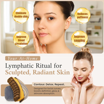 Cepillo de Contorno Linfático para el rostro: limpieza rápida y cómoda.