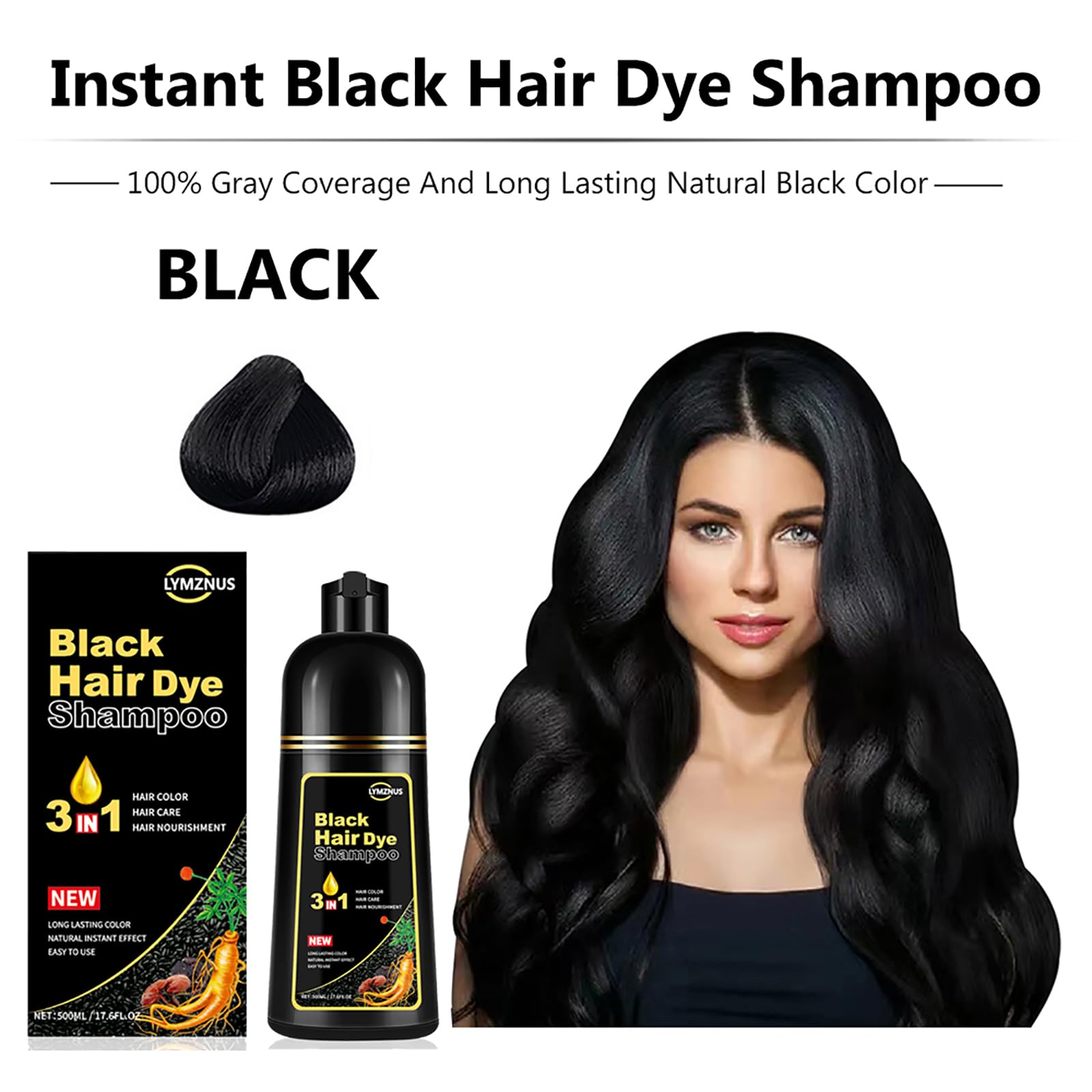 lymznus shampoo aplicación en cabello seco: listo para usar en casa.