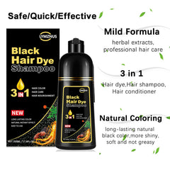 lymznus shampoo cabello negro brillo: resultado elegante.