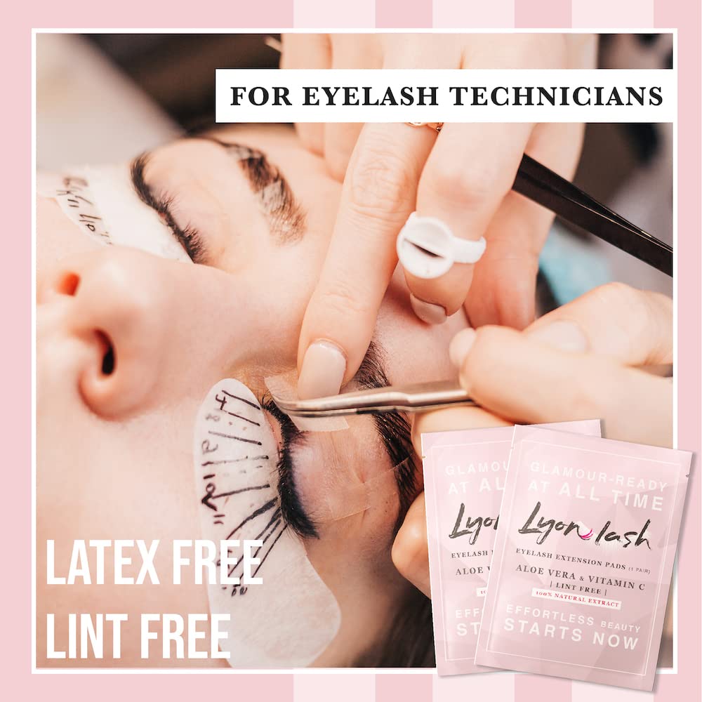 Parches gel Lyon Lash con adherencia estable, evita desplazamientos.