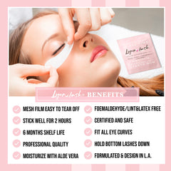 Parche gel Lyon Lash con aloe vera, hidratante y suave durante el tratamiento.