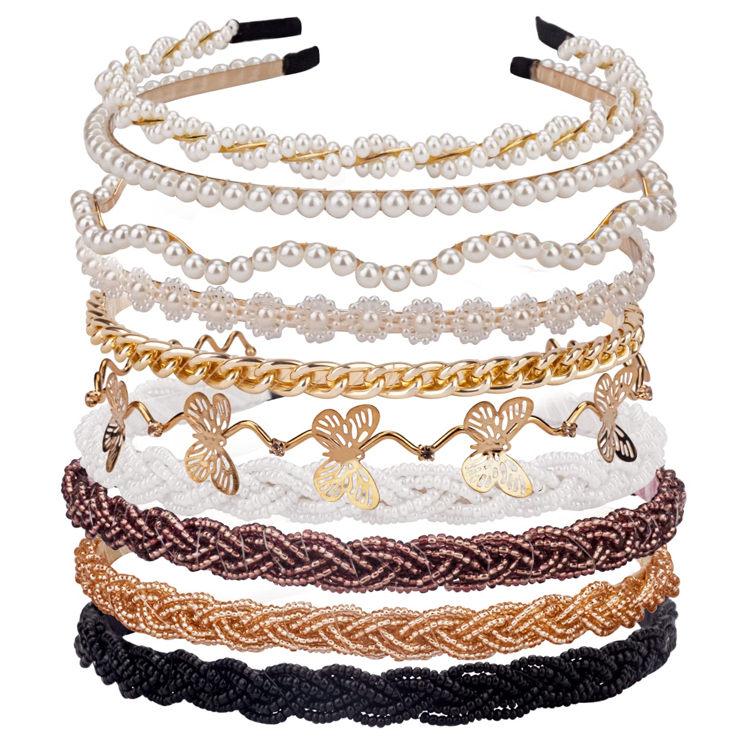 Diadema LYroo de perlas, resaltando brillo suave para looks diarios elegantes