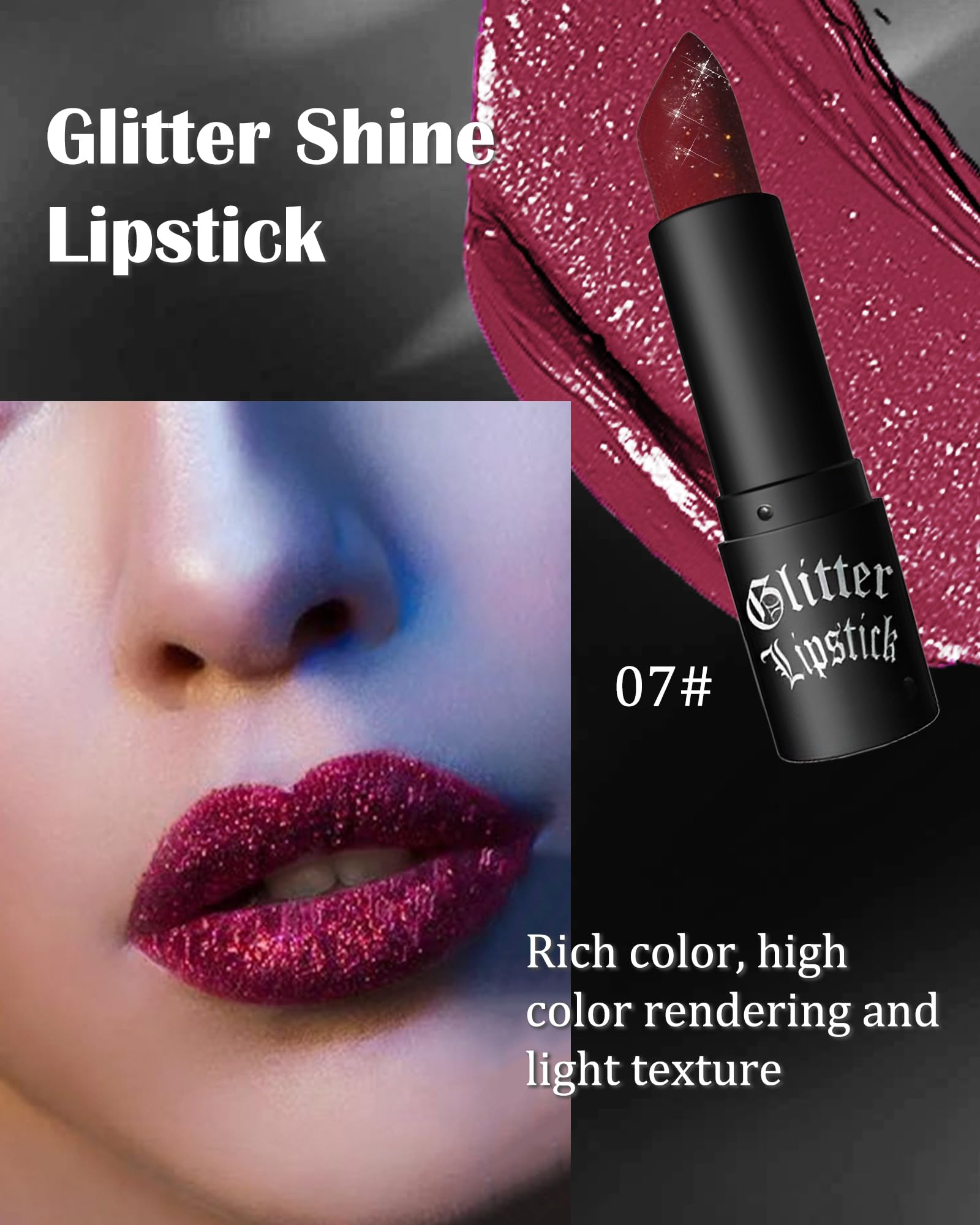 LYSdefeu barra labios brillo diamante, acabado 3D que realza el look diario