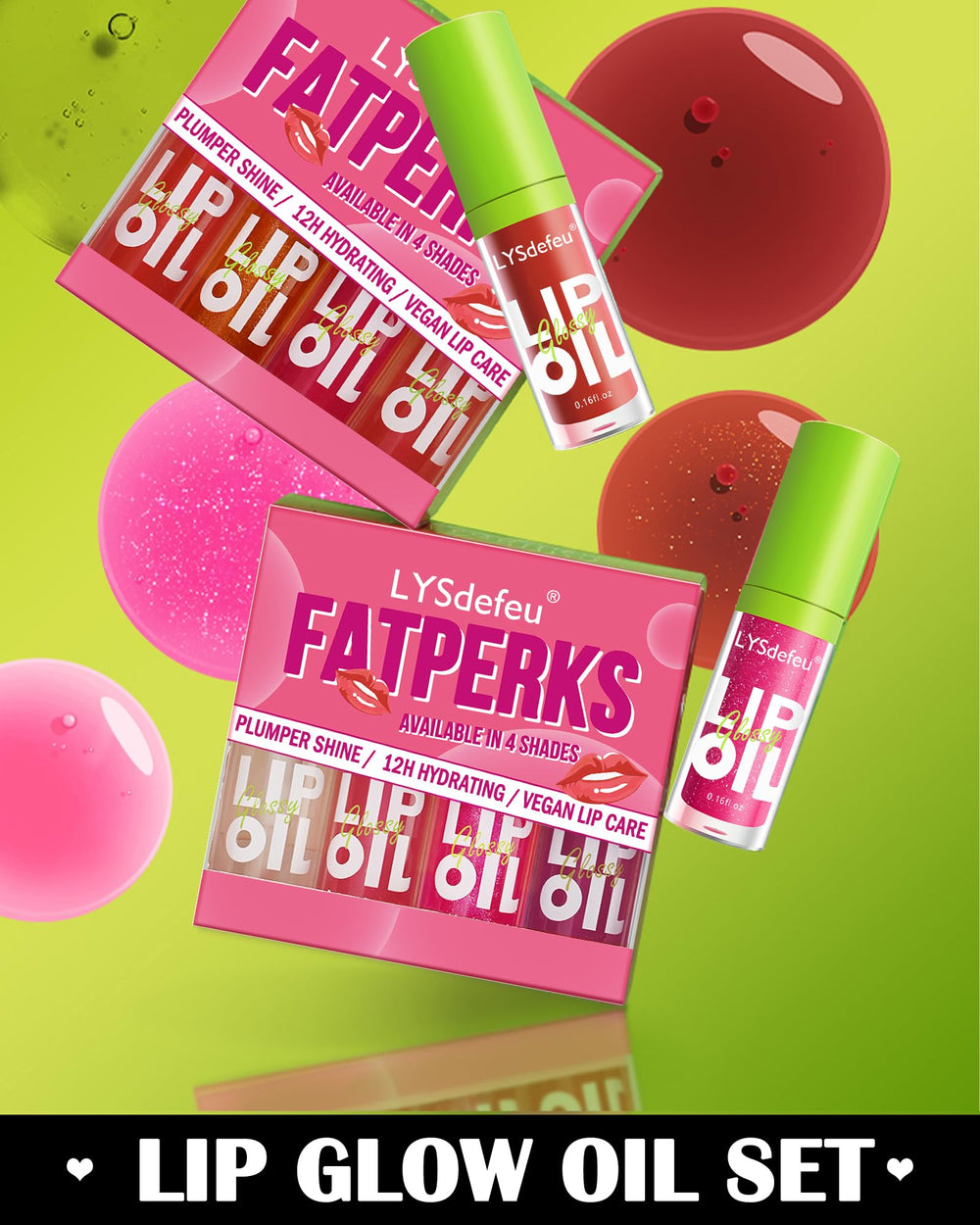 LYSdefeu Aceite Labial: 8 tonos para combinar con maquillaje diario y festivo.
