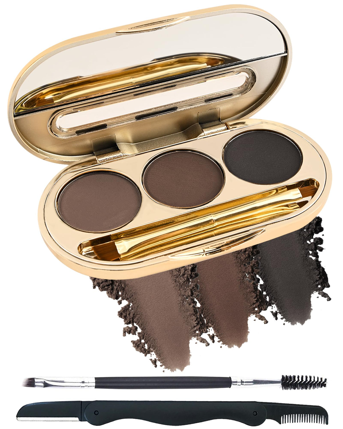 LYSdefeu Eyebrow Palette 3 Colors for natural brow shaping.