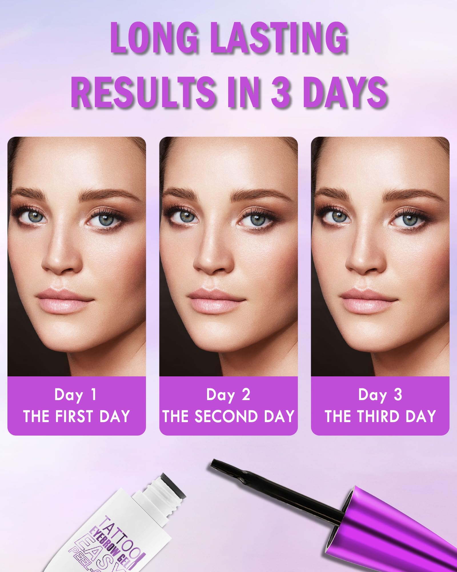 LYSdefeu waterproof brow tint layer stays put all day.
