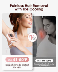LYSMOSKI IPL con sistema de enfriamiento por hielo reduce la molestia.