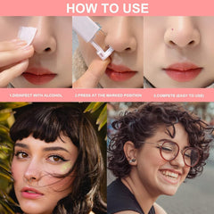 Lyuxzad herramientas de limpieza para perforación nasal seguras y limpias.