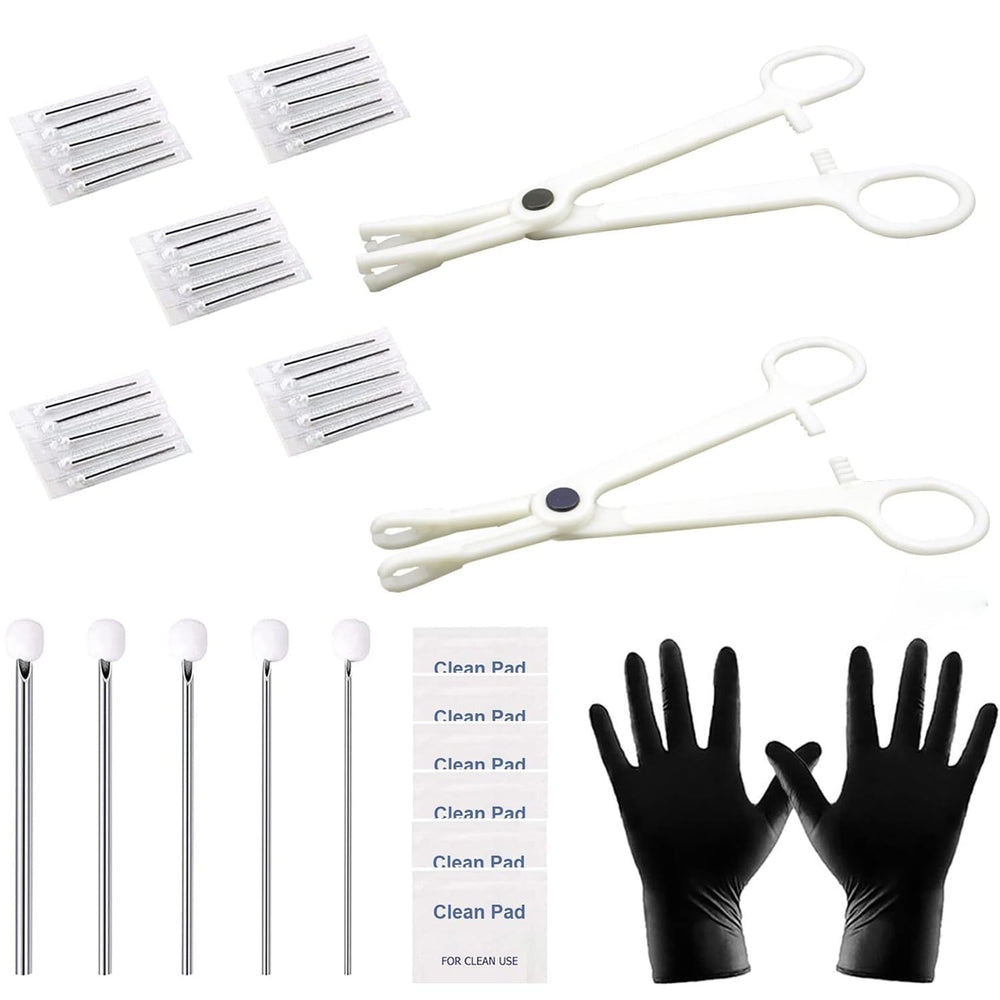 Lyuxzad kit de piercing 35 piezas en caja para uso profesional o doméstico.