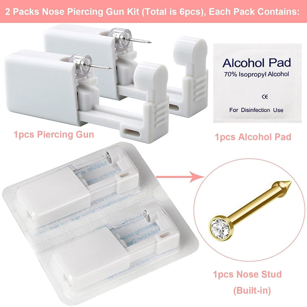 Lyuxzad pistola nasal con pendiente integrado para colocación rápida.
