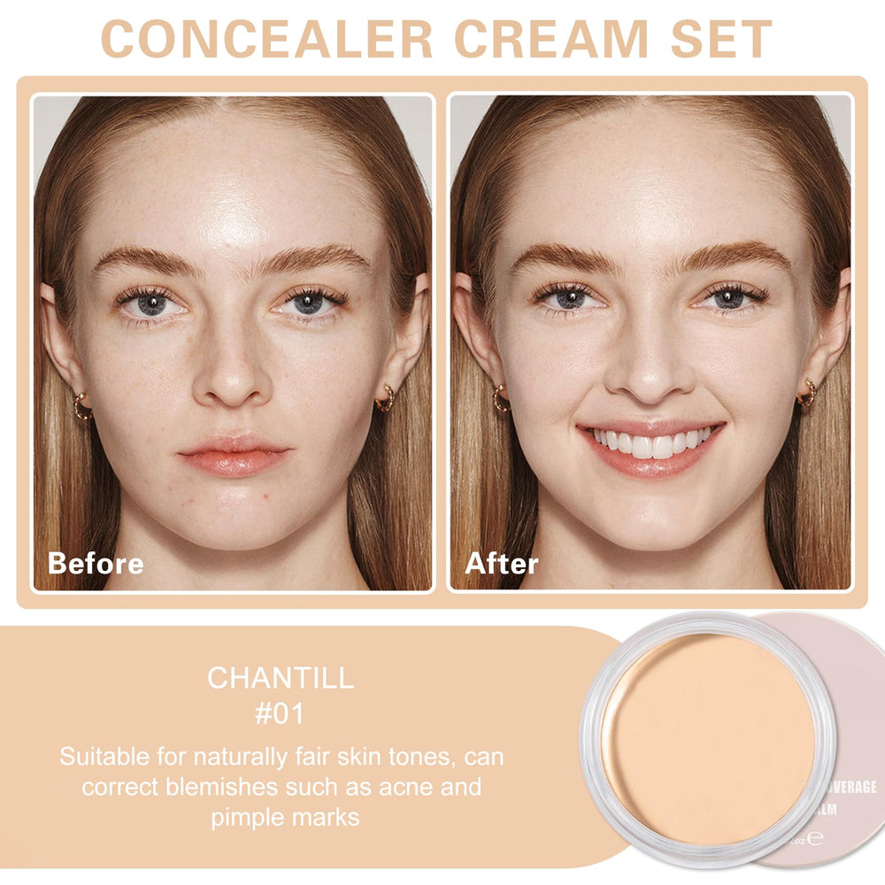 LZXLUKGIR Corrector de ojeras con aplicador para difuminar con precisión.