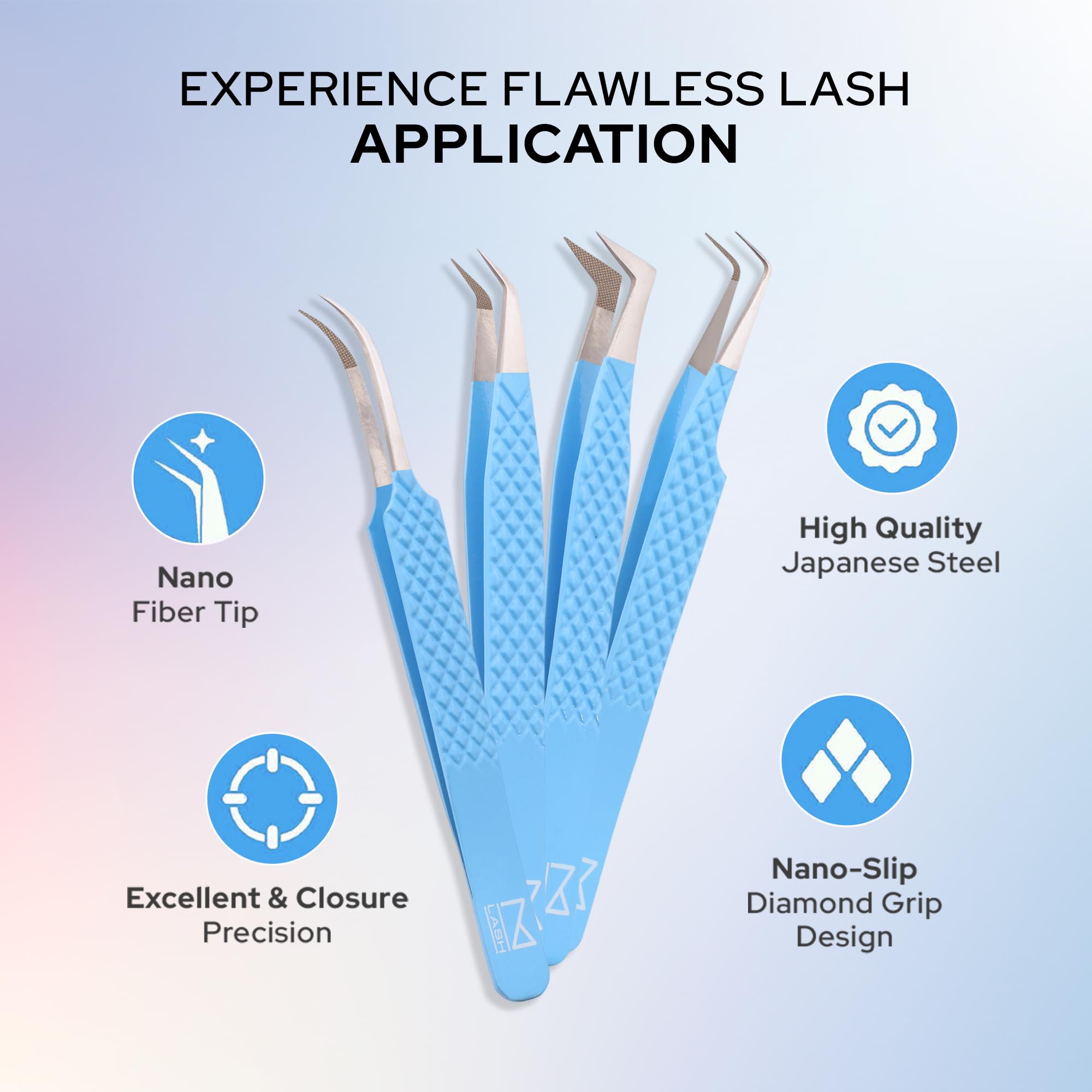 Set profesional M LASH para extensiones de pestañas de alta calidad.