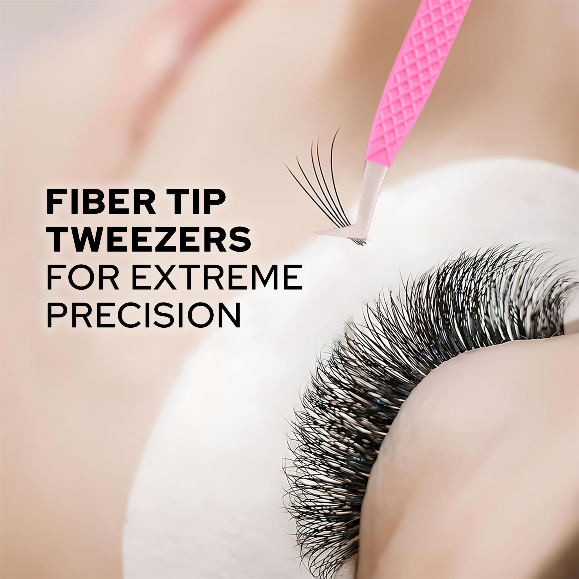 Tijeras M LASH con agarre diamante ergonómico para mayor control.