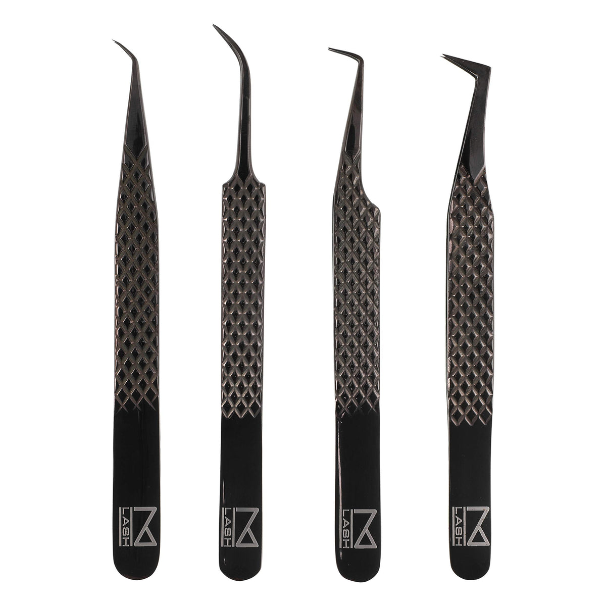 Tijeras M LASH con punta de fibra para extensiones, precisión en pestañas.