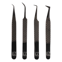 Tijeras M LASH con punta de fibra para extensiones, precisión en pestañas.