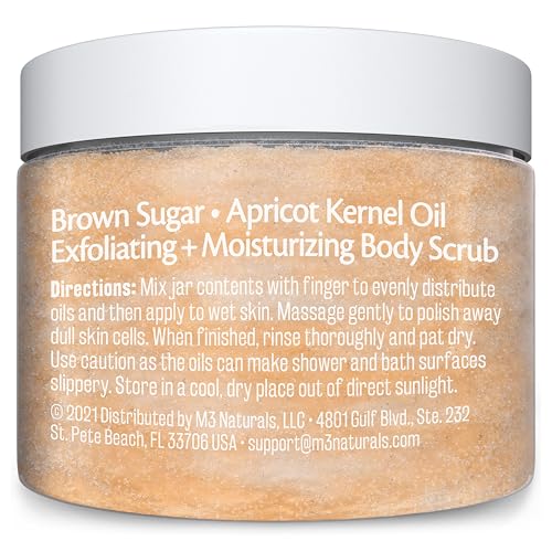 M3 Naturals exfoliante azucar morena cara: exfolia suavemente y deja la piel radiante