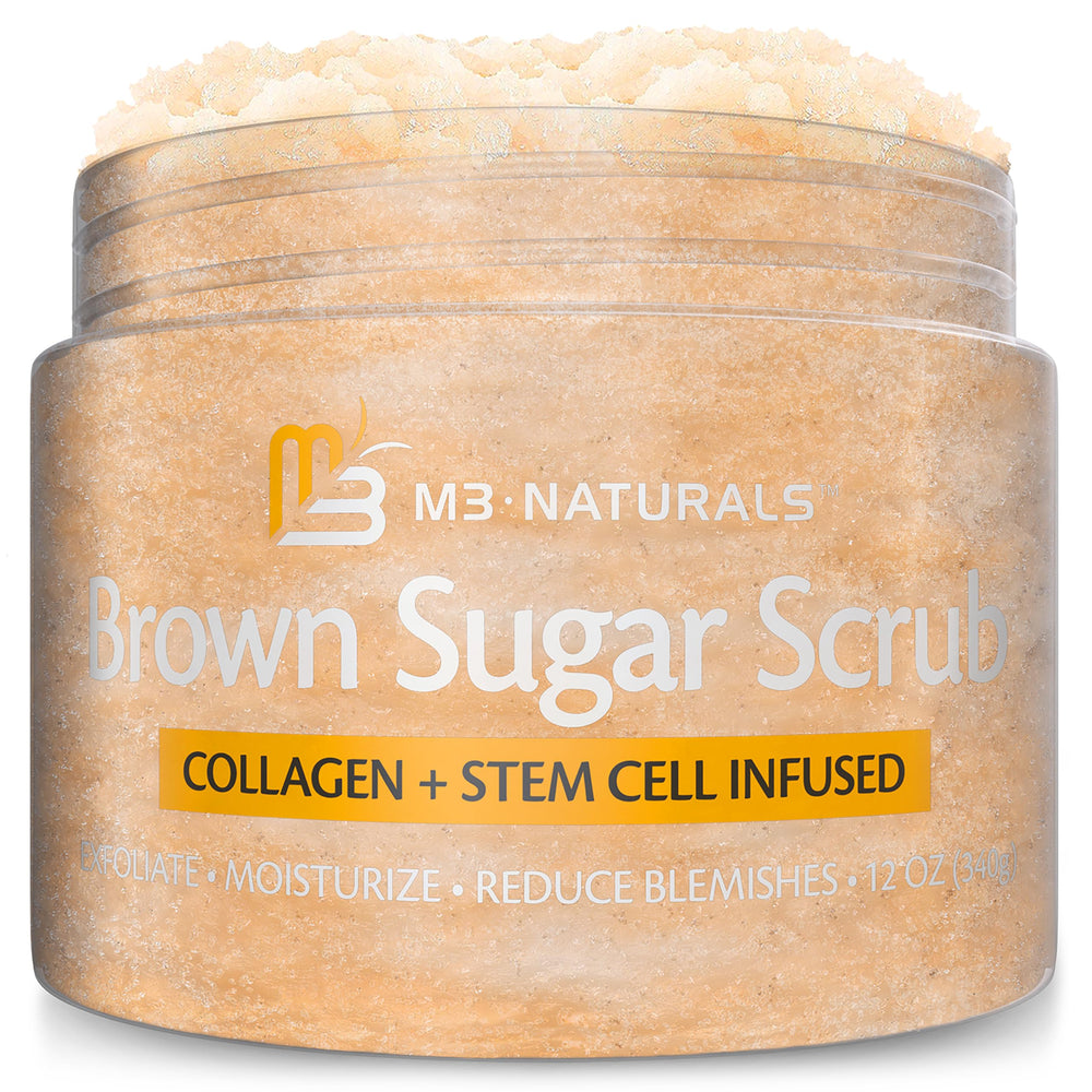 M3 Naturals exfoliante azucar morena cuerpo: suaviza piel y promueve brillo saludable
