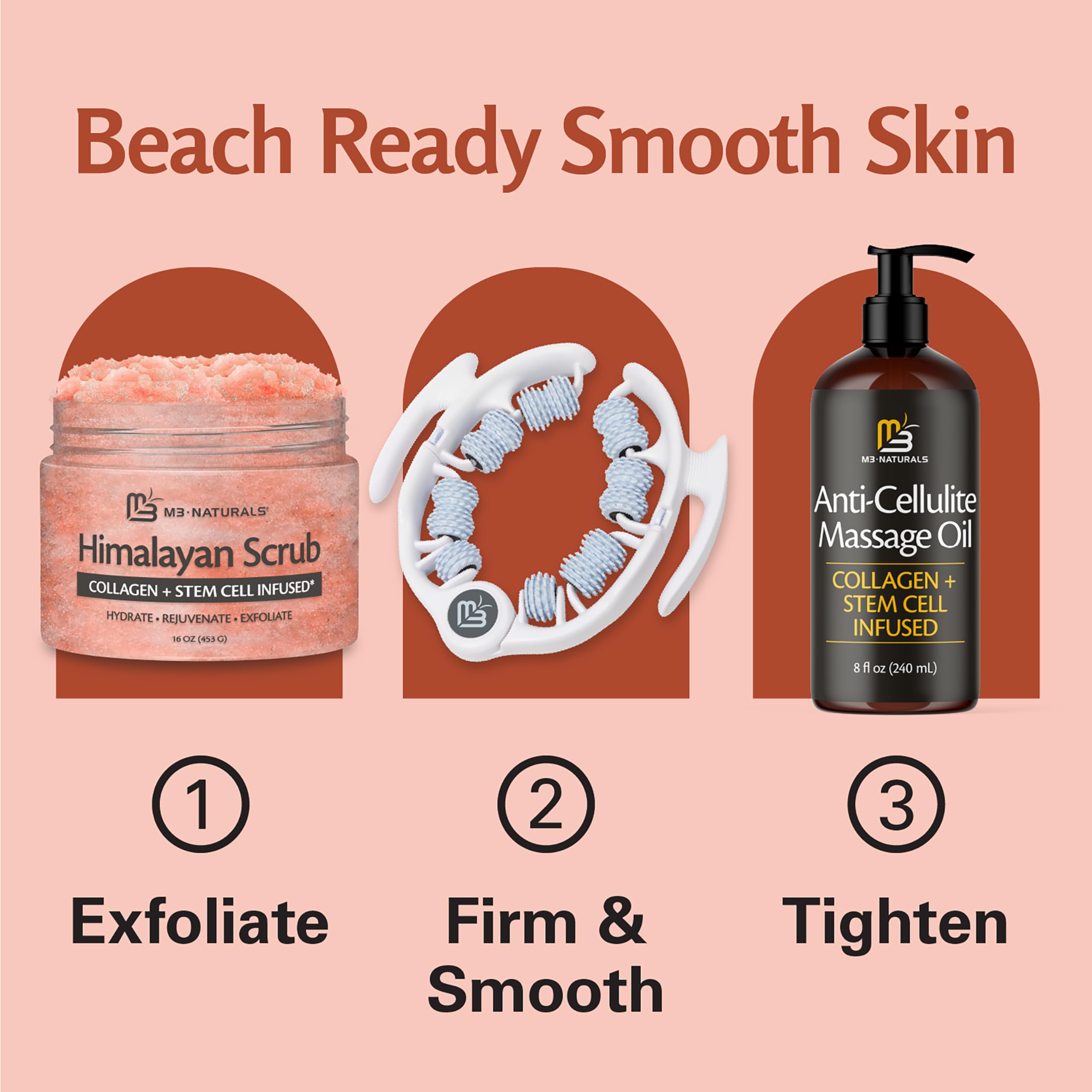 M3 Naturals gommage sel Himalaya peau éclatante et tonifiée