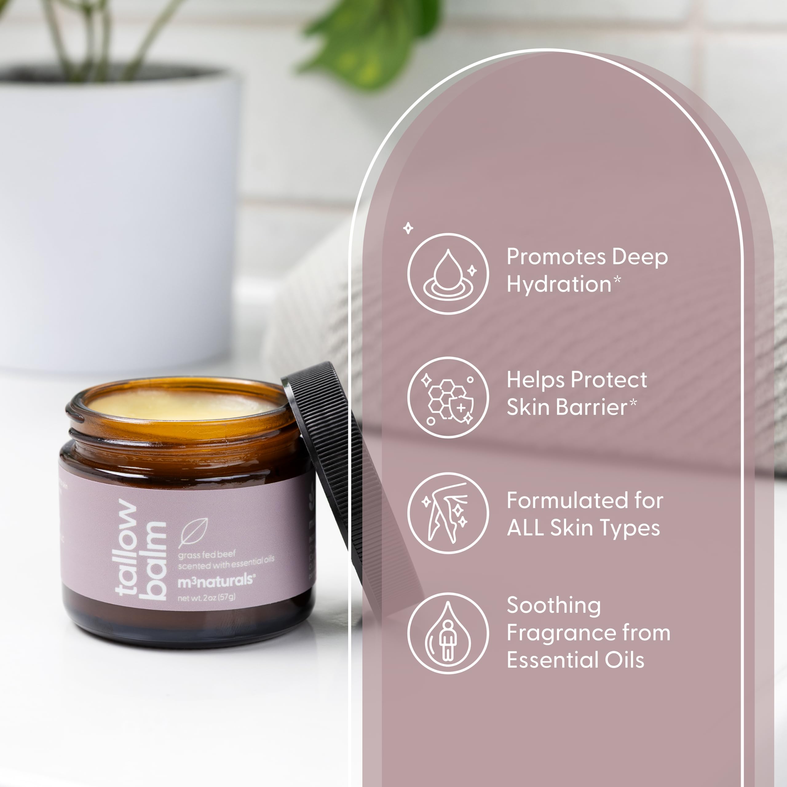 Ingredientes clave de M3 Naturals: aceite de oliva, miel y cera de abejas.
