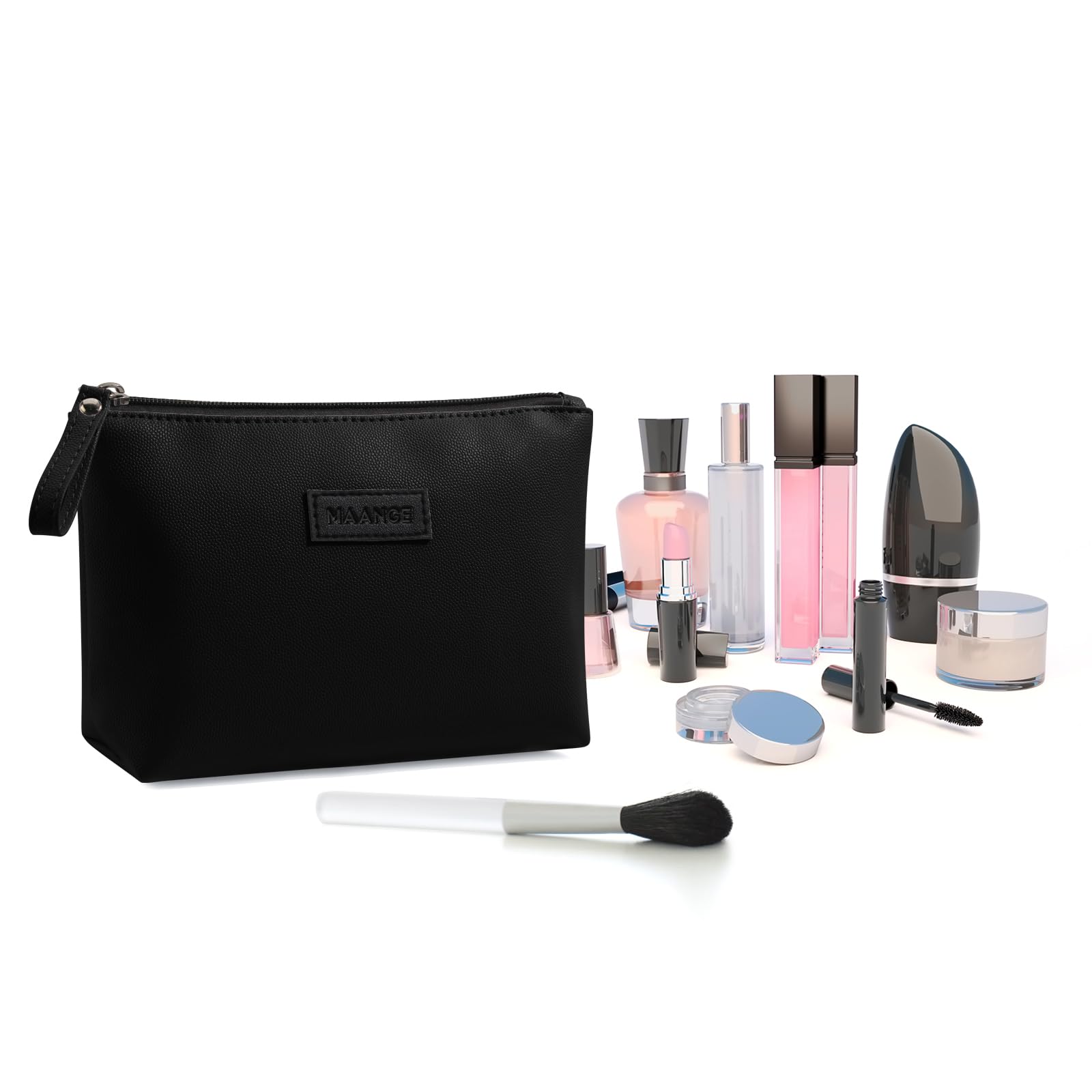 MAANGE bolso cosmético negro, perfecto para uso diario.