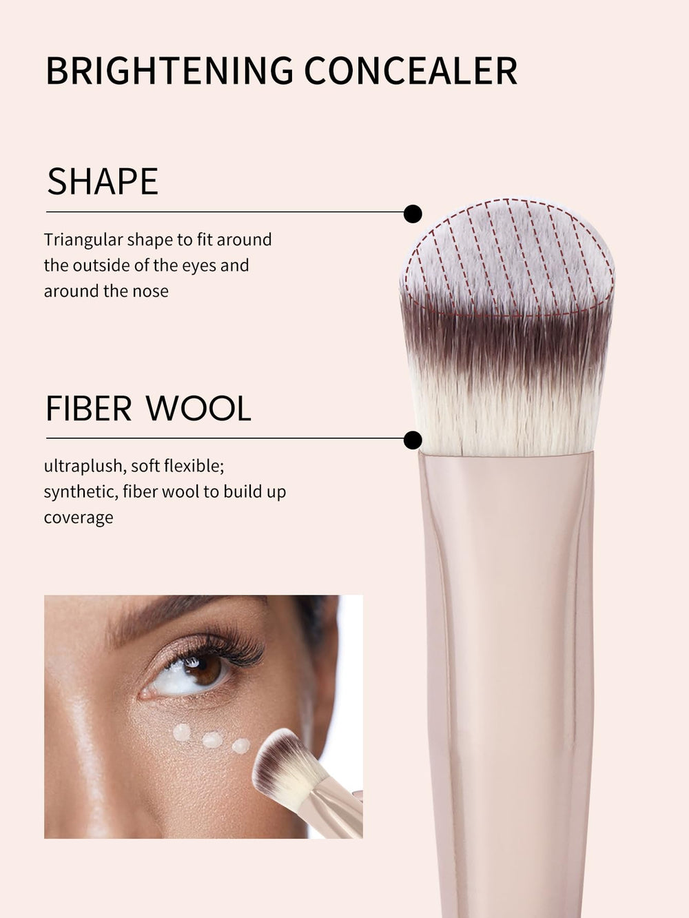 MAANGE kabuki flat-top para mezcla rápida y natural