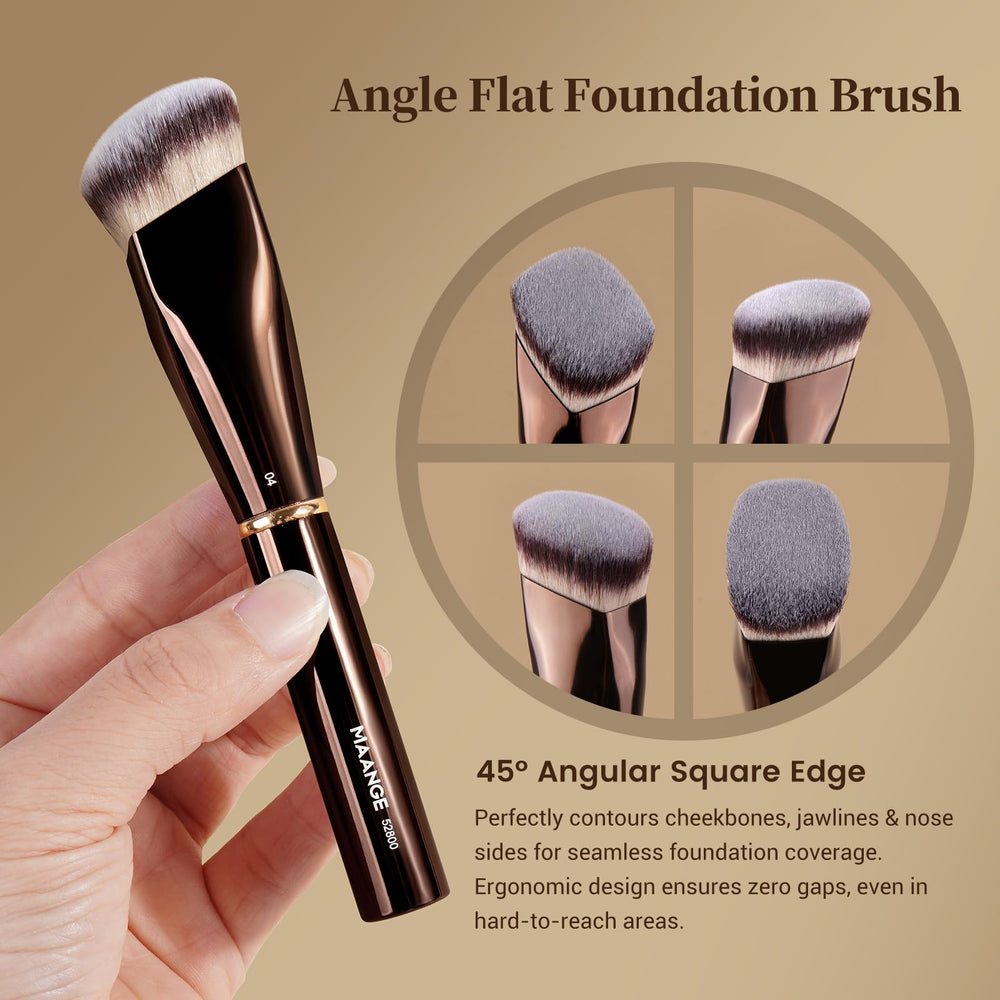 MAANGE estuche de corduroy para organizar y proteger las brochas.