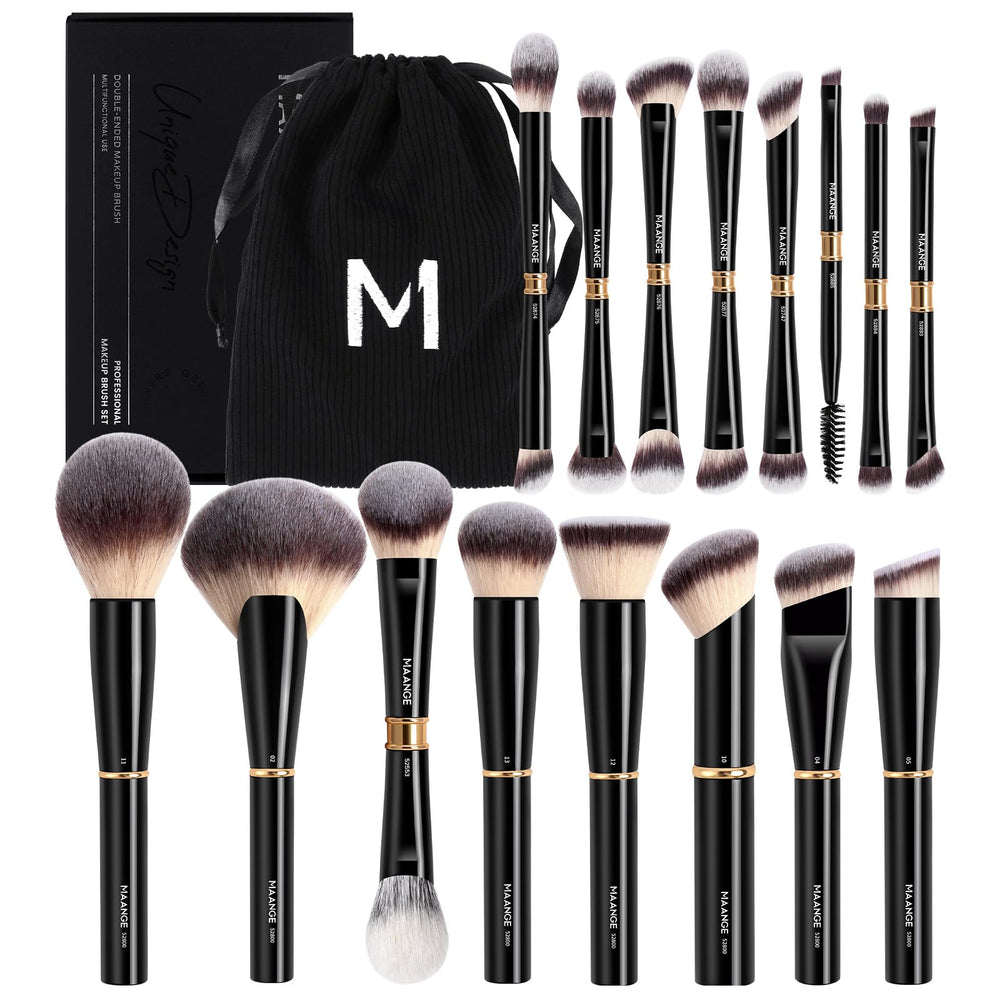 Pinceles MAANGE para maquillaje: enfoque en base para acabado uniforme.