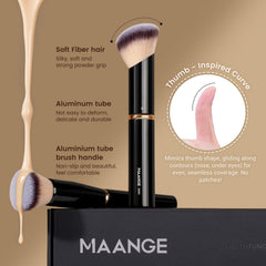 Pinceles MAANGE de ojos con doble extremo: versatilidad para sombras y delineado.