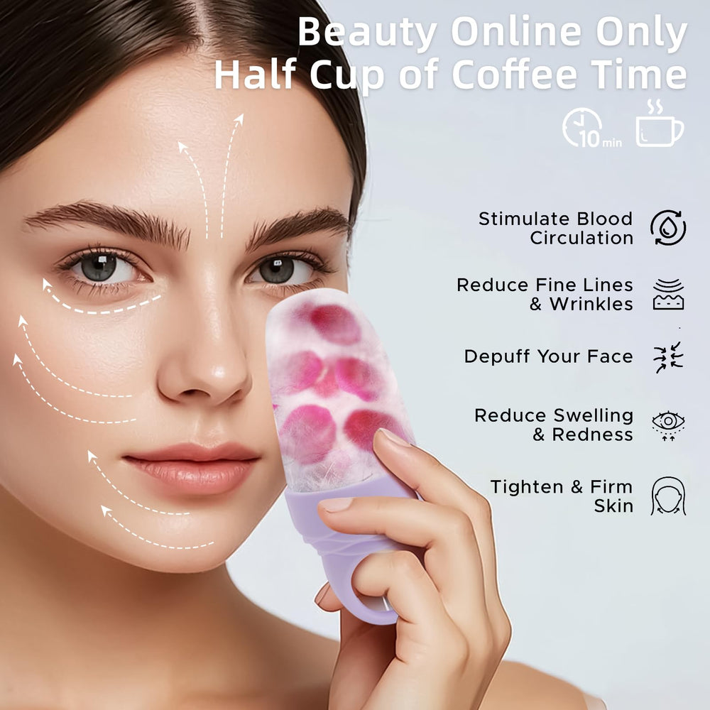 Molde Mabnuby de silicona para hielo facial reutilizable.