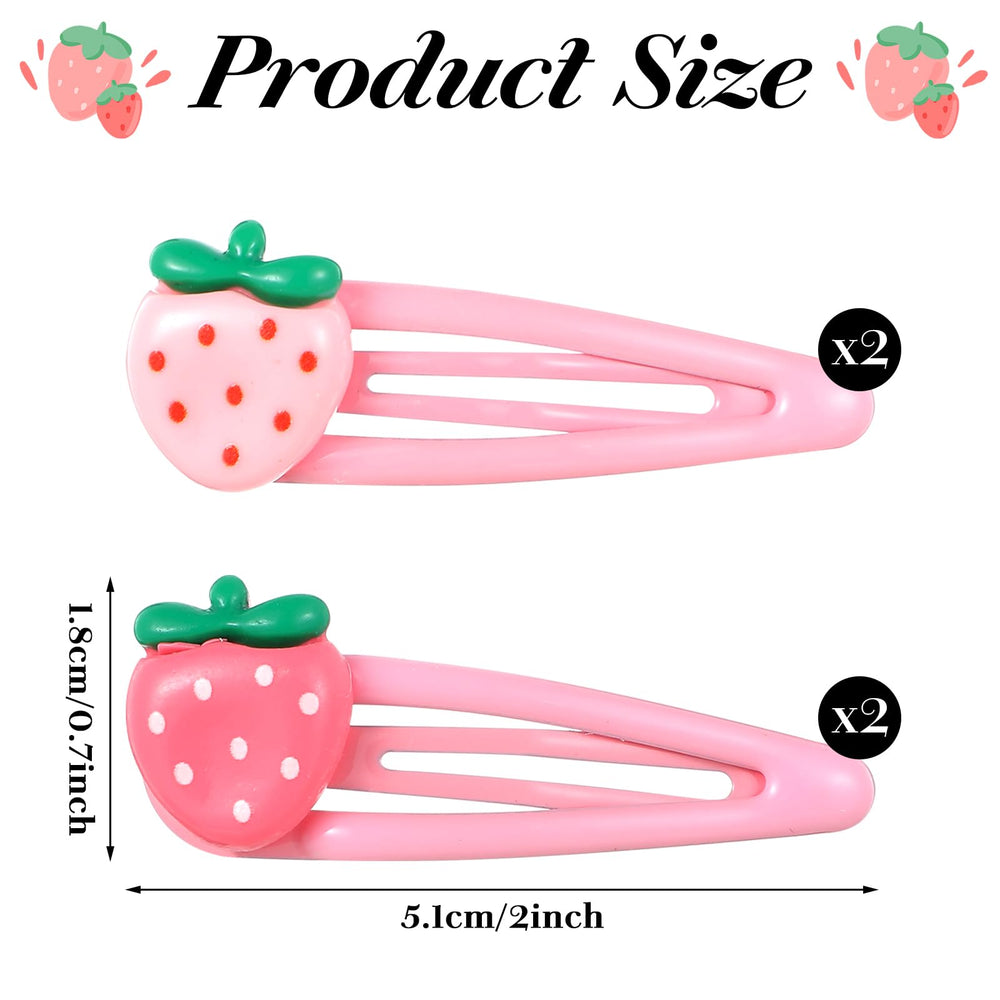 Pinza fresa rosa de Mabor para niñas, añade dulzura a cualquier peinado.